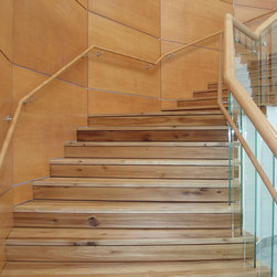 Antique Elm Staircase - Hardwood Flooring