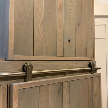 Frisco Texas - Double White Oak Custom Wall unit
