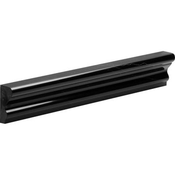 Black Polished Andorra Classic 2"x12" Molding, Set of 10