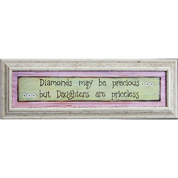 Diamonds May Be Precious 20x5 Rustic Wall Decor
