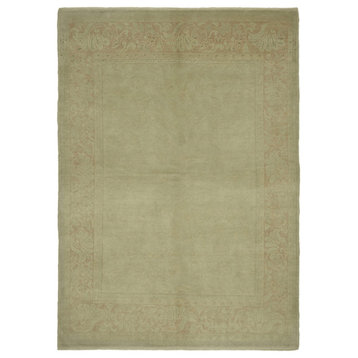 Rug N Carpet - Handmade Oriental 6' 7'' x 9' 0'' Wool Oushak Area Rug