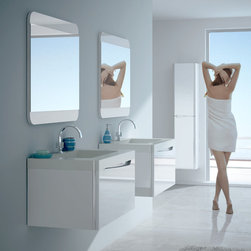 Code Wall Mounted 32-inch Bathroom Vanity. White Gloss - Bathroom Vanities And Sink Consoles