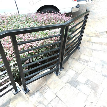 Transitional Powder-Coated Steel Railing