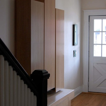 Hallway cloak cabinet and storage bench