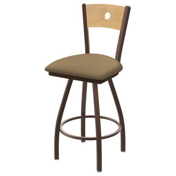 Voltaire 36 Swivel Counter Stool With Bronze Finish
