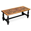 Andean Birds Mohena Wood and Leather Coffee Table