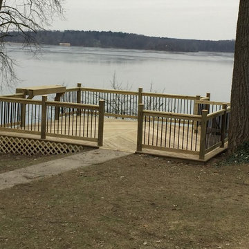 Observation Deck with Custom Bar at Corey Lake