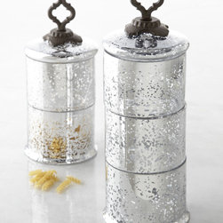 Ogee-G Stacking Glass Jars by GG Collection - Home Decor
