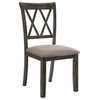 Acme Claudia II Side Chair Set of 2 Fabric and Weathered Gray