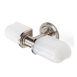 R.W. Atlas Wall Mounted Double Arm Sconce with Glass Shade - Wall Sconces