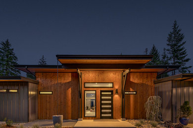 Example of a trendy home design design in Seattle