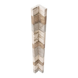 254-STACKED STONE INSIDE CORNER - 48"L X 4 3/4"W X 1 &frac12;"D - Wall Panels