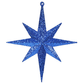 Vickerman M167202 8" Blue Iridescent Glitter Bethlehem Star Christmas Ornament