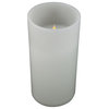10" Flameless LED 3-Wick Wax Christmas Pillar Candle