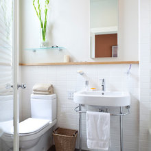 shelf in bathroom