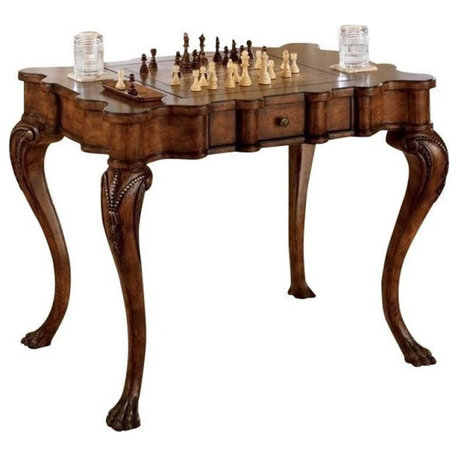 Beaumont Lane Wood Game Table in Burnt Wine