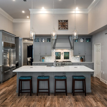 A Splash of Blue Kitchen Design in Gainesville