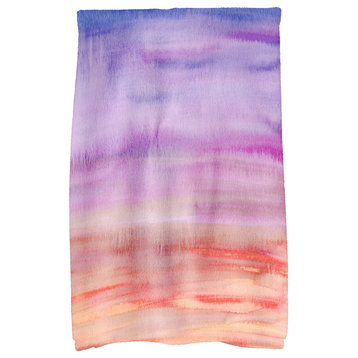 Sunset Beauty 18"x30" Orange Stripe Print Hand Towel