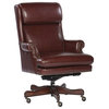 Leather Executive Chair w Pnuematic Lift Mechanism (Merlot)