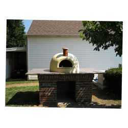 Outdoor Brick Brick-Oven Pizza Fireplace - Outdoor Fireplaces