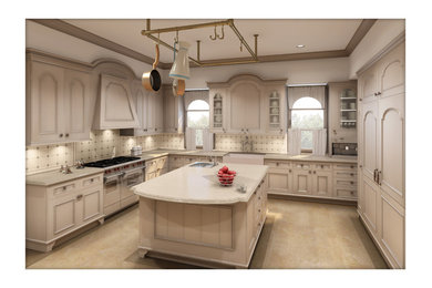 Example of a classic kitchen design in Detroit