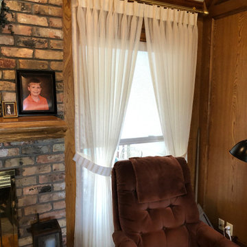 Sheers over light filtering Roller Shades