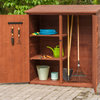 Leisure Season 2-Adjustable Shelves Medium Wood Storage Shed in Brown