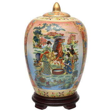 11" Horse, Meadow Porcelain Vase Jar