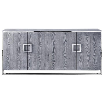 Inspired Home Ulani Sideboard Buffet in Ash Gray