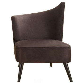 Elegant Accent Chair With Flaired Back