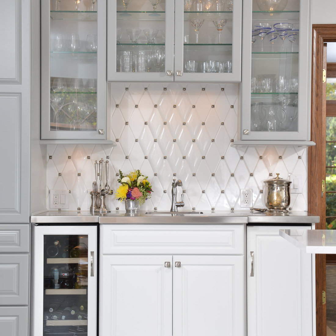 White cabinets