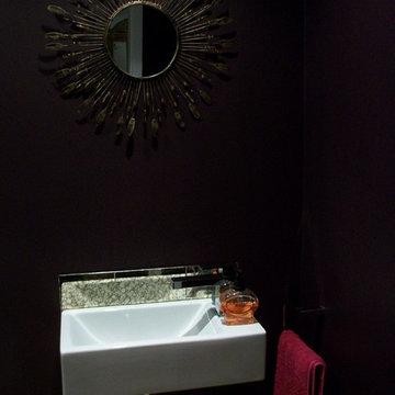 small GUEST LOO CLOAKROOM makeover: from BEIGE to DARK&COSY.