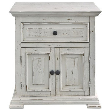 Picket House Furnishings 30"W Farmhouse Wood Nightstand in White Finish