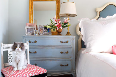 Bedroom - shabby-chic style bedroom idea in DC Metro with white walls