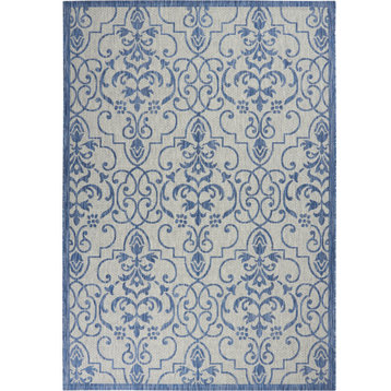 Nourison Country Side CTR04 Rug 6'x9' Ivory Blue Rug
