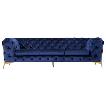 Jack Transitional Dark Blue Fabric Sofa