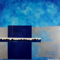 Floating III 50 x 50 - Paintings