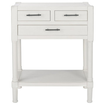 Lane 3 Drawer Console Table Distressed White