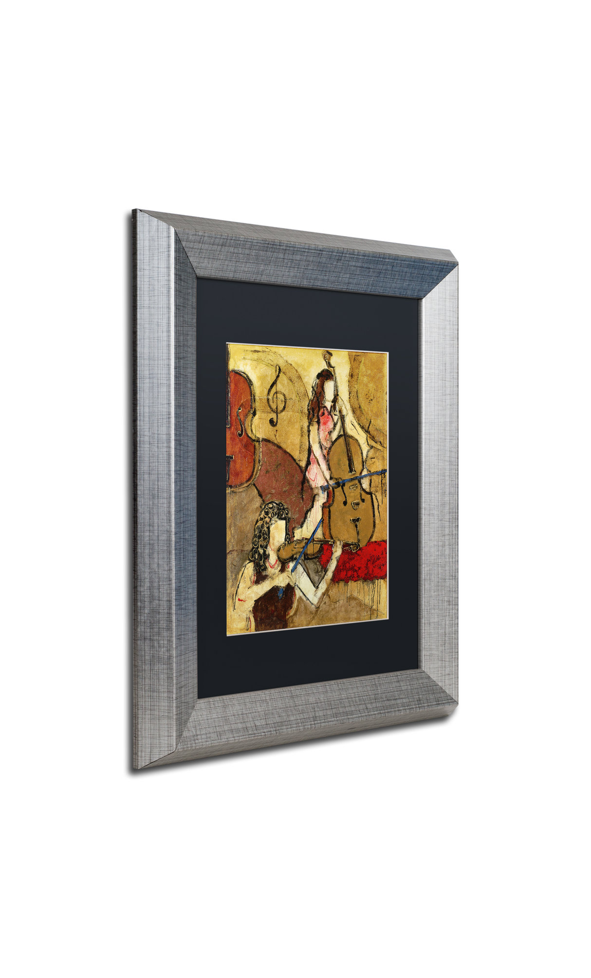Joarez 'Two Friends' Framed Art, Silver Frame, 11"x14", Black Matte