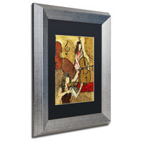 Joarez 'Two Friends' Framed Art, Silver Frame, 11"x14", Black Matte