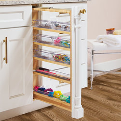 Wellborn Cabinet's Vanity Filler Pullout with Applied Split Post - Bathroom Cabinets