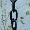Black Large Aluminum Link Rain Chain With Installation Kit, 11'