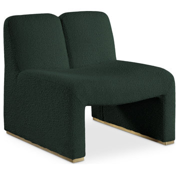 Alta Boucle Fabric Upholstered Accent Chair, Green