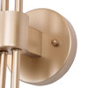 LNC 3-Light Up/Down Modern Matte Gold Globe Clear Glass Wall Sconces