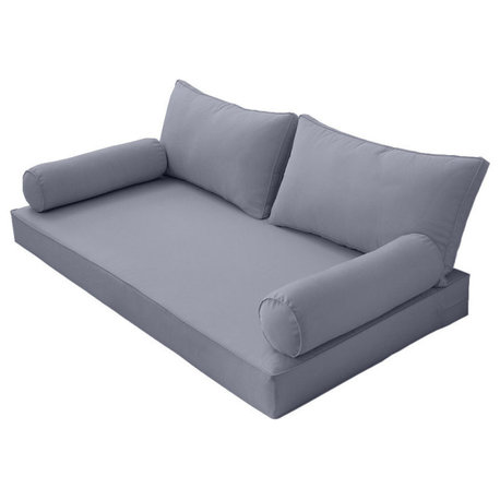 S2 Full Size 5PC Pipe Daybed Mattress Cushion Bolster Pillow Complete Set AD001