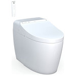 TOTO - TOTO WASHLET G450 1.0 or 0.8 GPF Smart Toilet With Bidet Seat, Cotton White - TOTO WASHLET G450 Tornado Flush 1.0 or 0.8 GPF ADA Height Toilet with Integrated Bidet Seat. Enjoy the ease and comfort of drying with the temperature adjustable warm-air dryer. The automatic air deodorizer neutralizes bathroom odors by using powerful filters. PREMIST wets the surface of the toilet bowl, aiding in the removal of waste and resulting in a better clean. Fully automated, including a multifunctional remote with 5 spray settings, auto open and close lid, Auto Flush, heated seat, and instantaneous water heating. TOTO's TORNADO FLUSH offers a rimless, hole-free rim design with dual-nozzles that create a centrifugal washing action to assist in rinsing the bowl more efficiently. CEFIONTECT, a layer of exceptionally smooth glaze minimizes waste from sticking to the ceramic. CEFIONTECT, coupled with PREMIST and TORNADO FLUSH, all work together to reduce the frequency of toilet cleanings, and to minimize the usage of water, harsh chemicals, and time required for cleaning. ADA Height allows for a more comfortable seat position across a wide range of users. Flushing system meets WaterSense, CALGreen, and CEC standards and guidelines. Includes toilet, remote with batteries, mounting and connection hardware.*A REFRESHING CLEAN - Gentle yet powerful rear and front oscillating warm water cleansing; Adjustable temperature and pressure settings; Warm air dryer; Automatic air deodorizer uses powerful filters to neutralize odors.*STEP INTO A LAVISH STANDARD OF LIVING. Auto open/close lid and Auto Flush features offer a hands-free experience, sensing when users approach and depart; Instant and continuous warm water stream lasts as long you need it.*CLEAN INNOVATIONS OFFER PEACE OF MIND - PREMIST wets the toilet bowl surface, aiding in the removal of waste and results in a better clean*POWERFUL PERFORMANCE WITH LESS FREQUENT CLEANING - TORNADO FLUSH swirls water in a circular pattern to fully wash the bowl surface. CEFIONTECT's ultra-smooth glaze minimizes waste from sticking so that it's easily washed away.*MORE COMFORT ACROSS A WIDER RANGE OF INDIVIDUALS - TOTO's Universal Height is taller than a standard toilet and makes sitting down and standing up easier for many people. Universal Height models are capable of meeting the ADA height requirement.