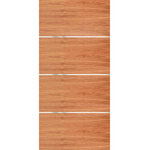 ETO Doors - ETO Doors: Interior Mahogany Movida Door, Flush With Aluminum Strips, 42x80x1-3/4 - "Newly introduced by our design team at ETO! A hospitality favorite, the aluminum strip inlay doors will compliment contemporary and modern room designs. These modern doors are great for unique interior openings, such as bedrooms and offices. These doors never fail to impress visitors and clients by virtue of their craftsmanaship, artistry and vision."