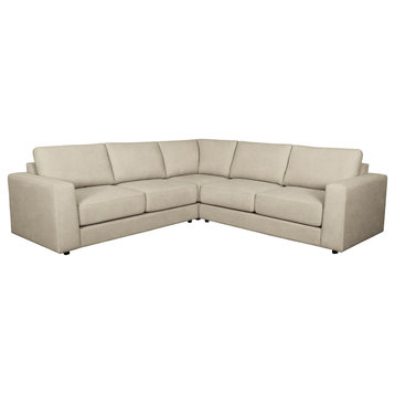 Elizabeth Stain-Resistant Fabric 3 Piece Sectional, Sand