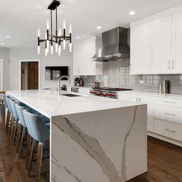 Island Focused Modern Kitchen in Naperville, IL
