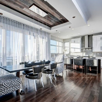 Smoky Grey Hardwood Floor - Kitchen